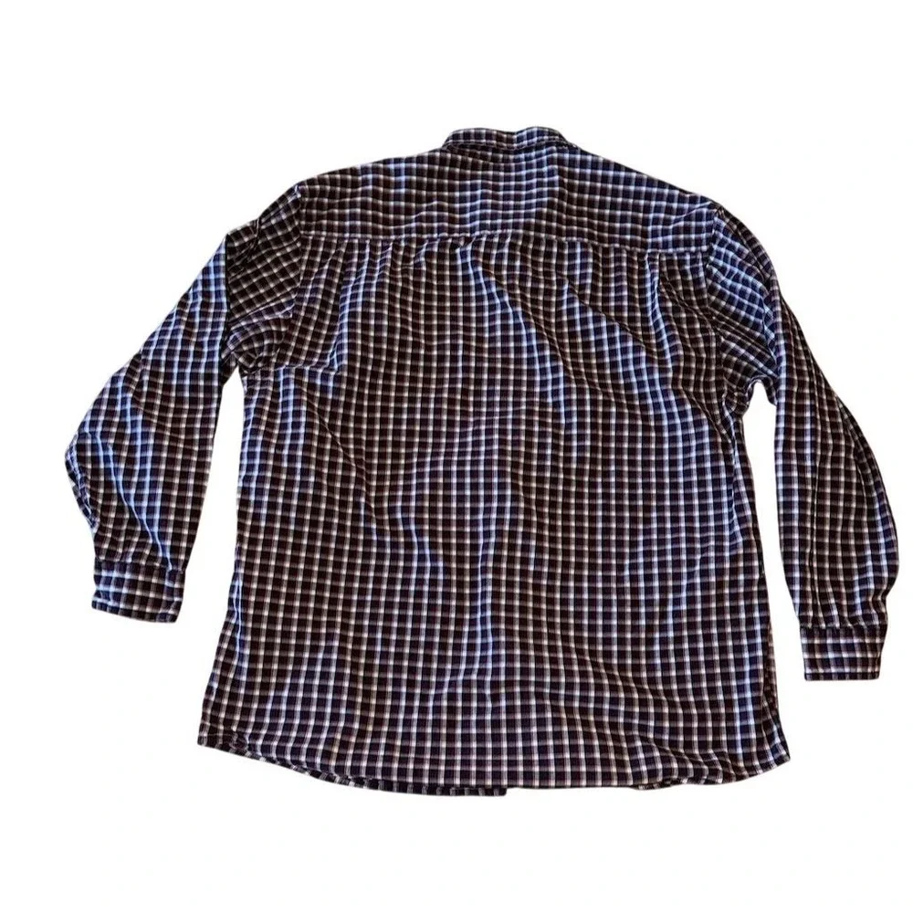 Nautica Men's Plaid Long Sleeve Button-Up Shirt Multicolor Casual‎ large preppy